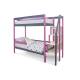 Двухъярусная кровать Svogen с бортиком лаванда-графит