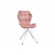 Стул Бабочка паутинка пудровый, белые ножки