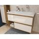 Тумба с раковиной Monaco Wood 1000 2 ящика с нишей