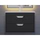Тумба с раковиной Uperwood Modul матовая черная 65 см