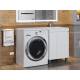 Тумба с раковиной Uperwood Magenta 60-120 см напольная белая с дверцами правая