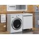 Тумба с раковиной Uperwood Magenta 60-120 см напольная белая/графит с дверцами правая