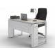 Стол для руководителя SdR-1 800х1200 мм с экраном металл (перфорация квадрат)