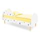 Кровать Stumpa Облако с бортиком рисунок Треугольники желтый, синий