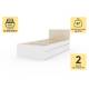 Кровать Монблан с ящиками 90х200 см Белый Шагрень