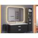 Зеркало Uperwood Modul черное теплая подсветка 80х80 см