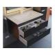 Тумба с раковиной Uperwood Modul матовая черная 80 см
