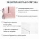Детская мягкая кровать Denvas с бортиком пыльная роза