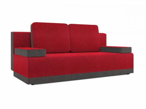 Диван красный Анри bahama red/bahama steel