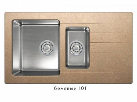 Кухонная мойка Tolero twist TTS-890 Бежевый 101