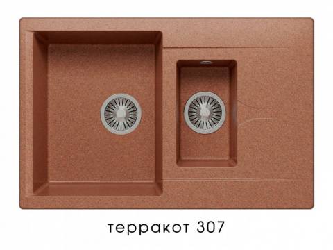 Мойка Polygran Brig-770 Терракот 307