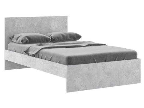 Кровать 1200 Осло модуль М12 с настилом Лайт цемент светлый