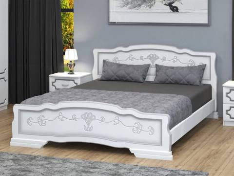 Кровать Карина-6 900 Белый жемчуг