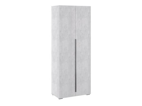 Шкаф Осло 2 двери полки М02 ручка торцевая Цемент светлый