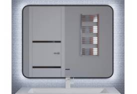 Зеркало Uperwood Modul черное холодная подсветка 80х80 см