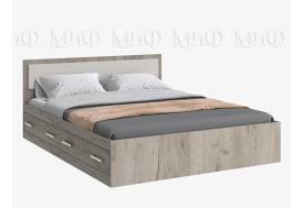 Кровать 1600 с ящиками Фиеста NEW Кашемир, Крафт серый