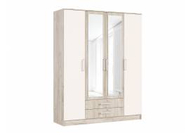 Шкаф для одежды 4-дверный Мартина Кашемир, Крафт серый