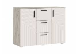 Комод 3 ящика 2 двери (1200) Сильвия Кашемир, Крафт серый