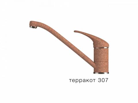 Смеситель для кухни низкий Эко Polygran Терракот 307