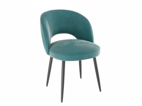 Стул Моли велюр зеленый ножки черные